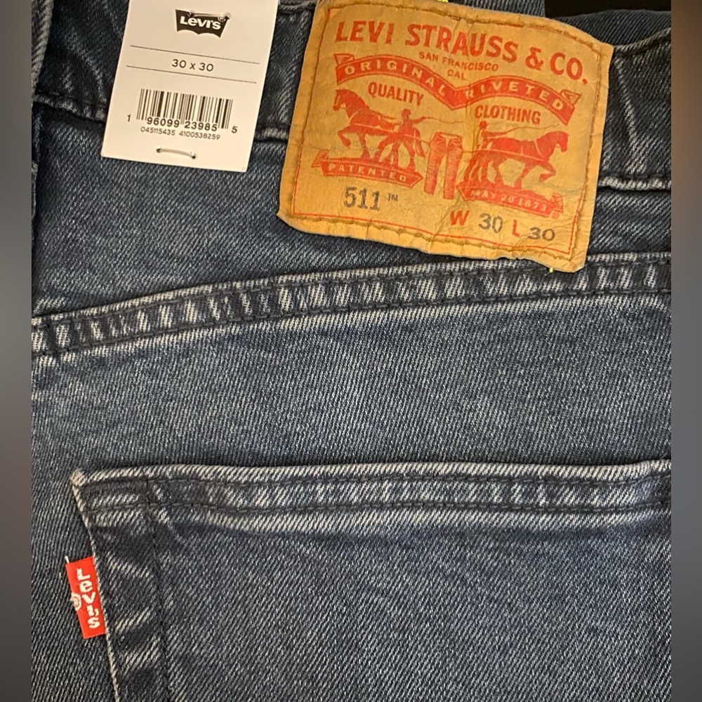 Levi's Men's 511 Slim Fit Jeans -Dark Blue 30x30 -New!